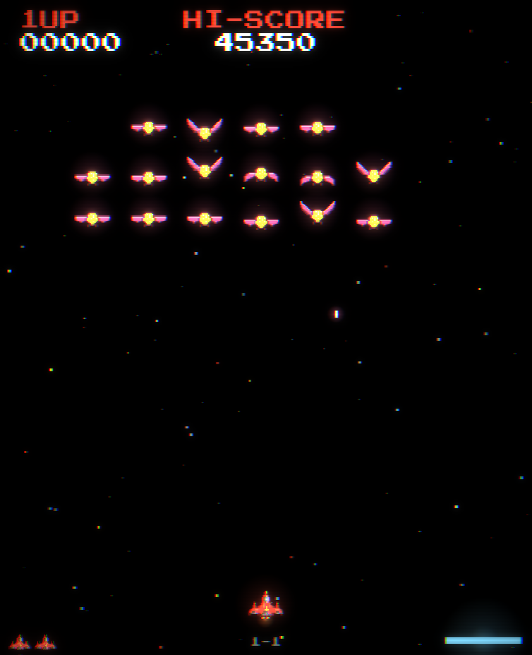 Welle 1: kleine Vögel in Formation